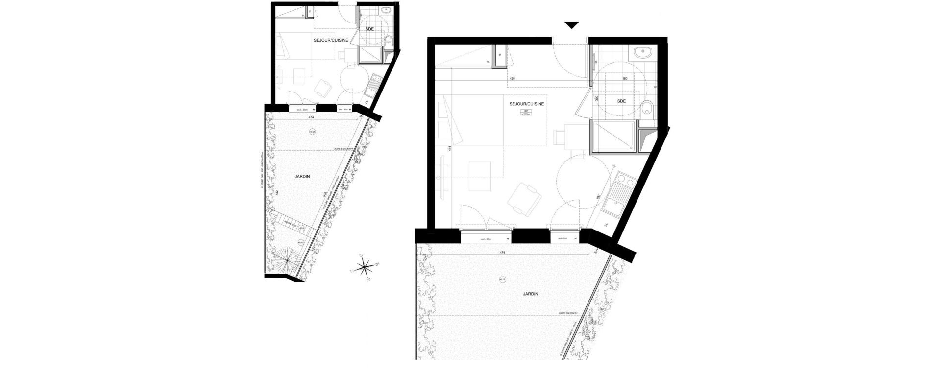 Appartement T1 de 29,12 m2 &agrave; Ch&acirc;tillon Marcel doret