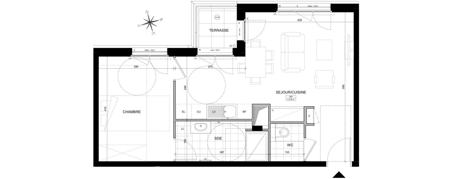 Appartement T2 de 47,50 m2 &agrave; Ch&acirc;tillon Marcel doret