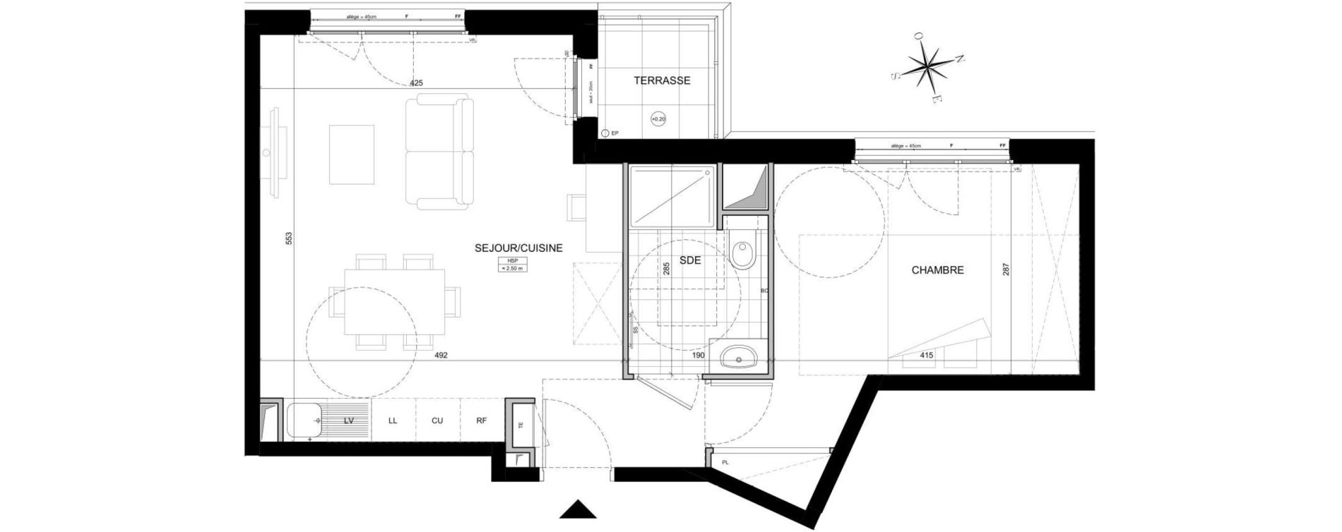 Appartement T2 de 46,94 m2 &agrave; Ch&acirc;tillon Marcel doret