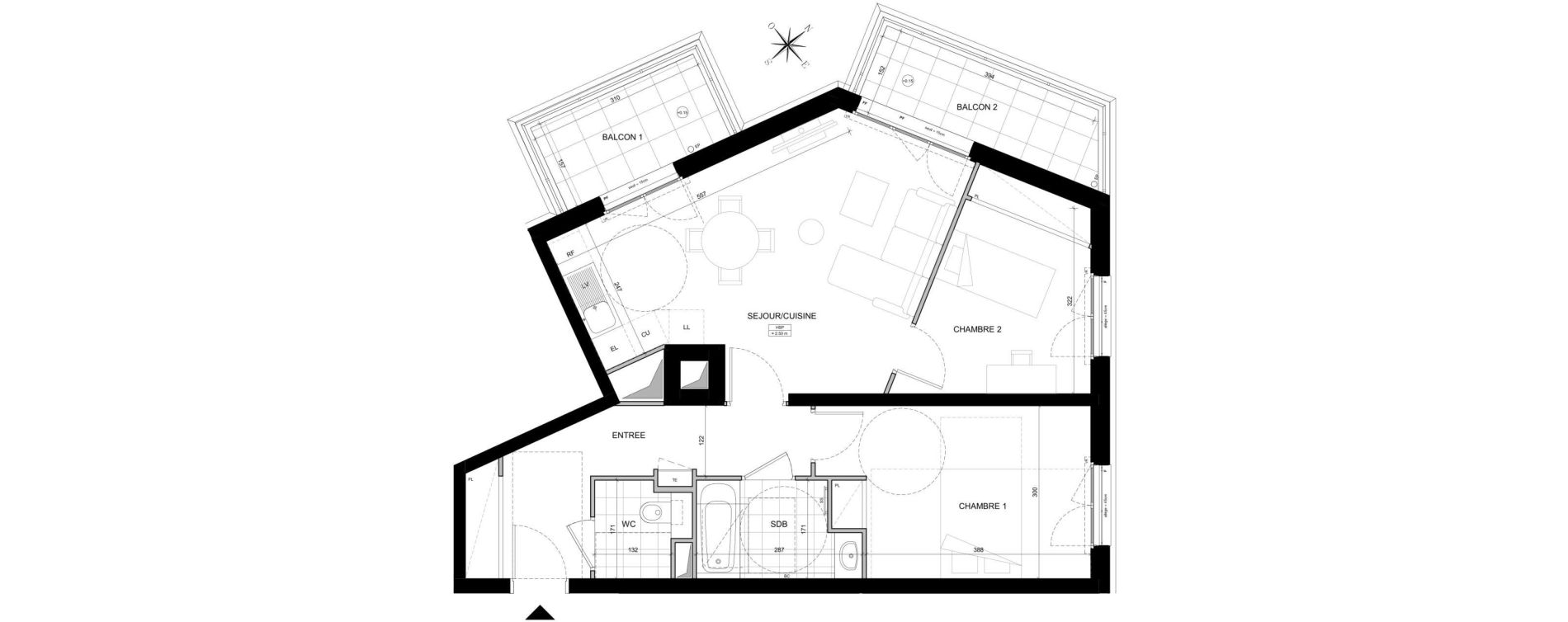 Appartement T3 de 63,52 m2 &agrave; Ch&acirc;tillon Marcel doret