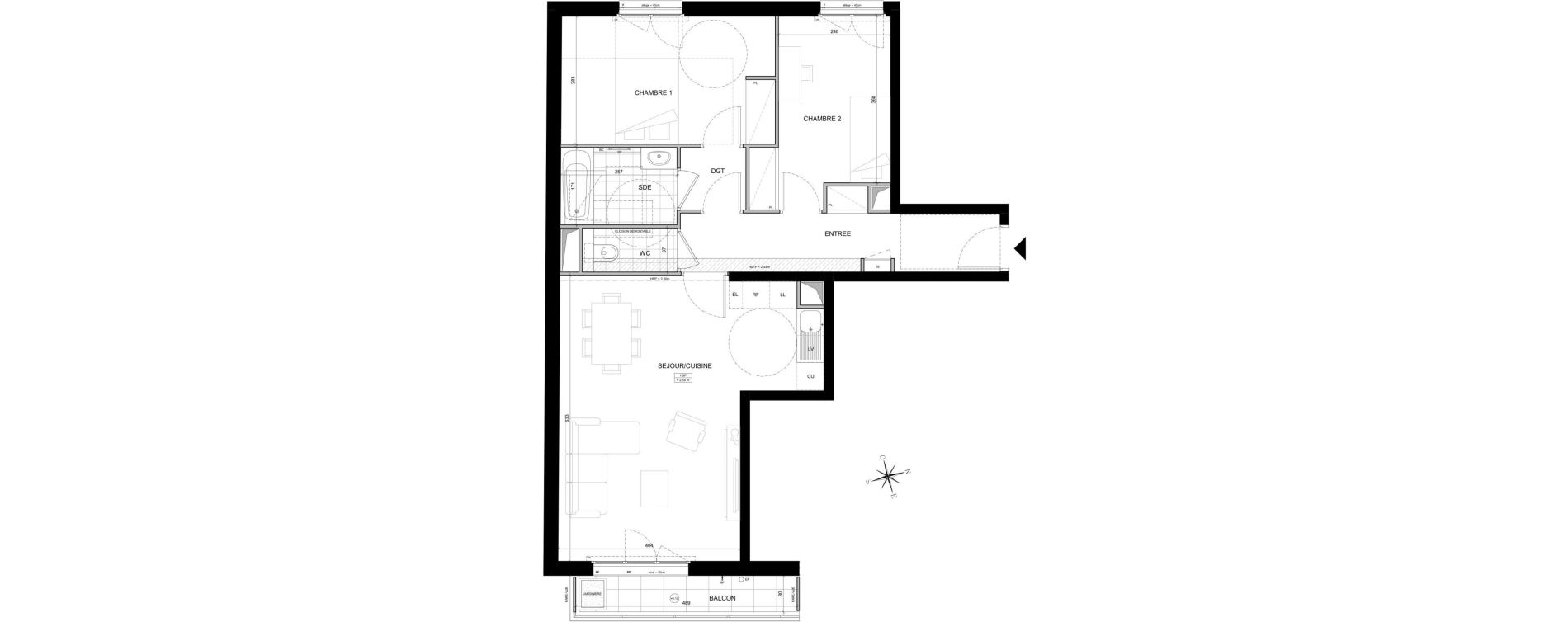 Appartement T3 de 71,46 m2 &agrave; Ch&acirc;tillon Marcel doret