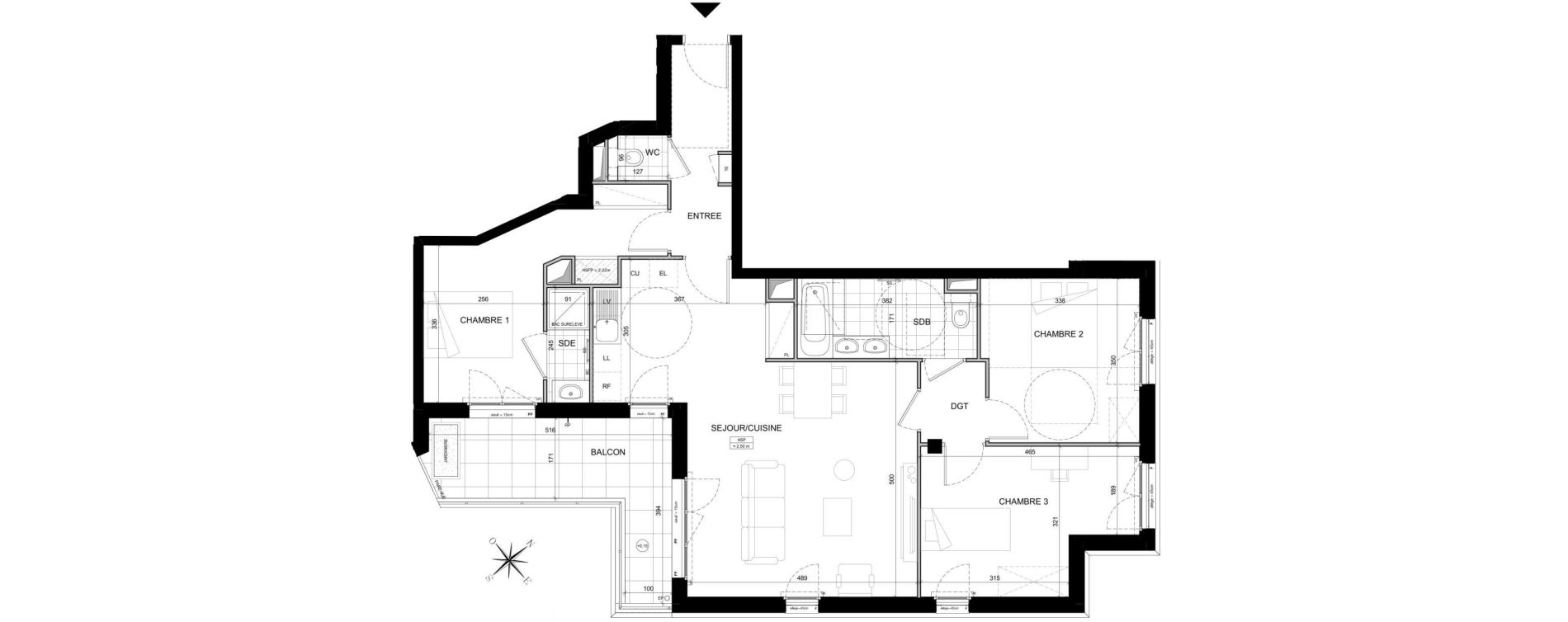 Appartement T4 de 89,56 m2 &agrave; Ch&acirc;tillon Marcel doret