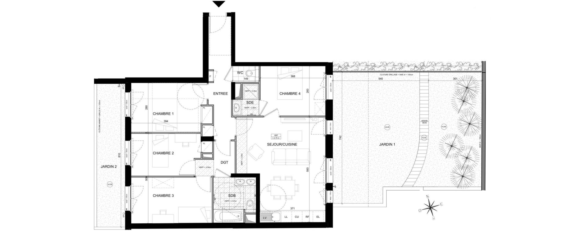 Appartement T5 de 91,91 m2 &agrave; Ch&acirc;tillon Marcel doret