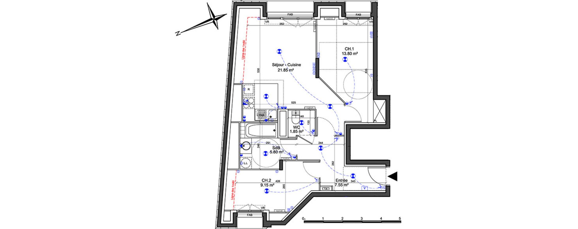 Appartement T3 de 60,00 m2 &agrave; Ch&acirc;tillon Centre