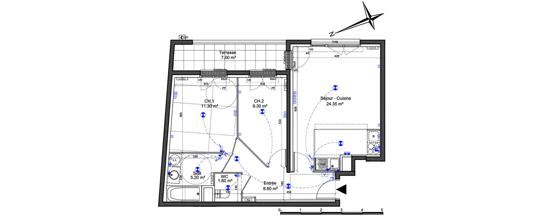 Appartement T3 de 60,55 m2 &agrave; Ch&acirc;tillon Centre