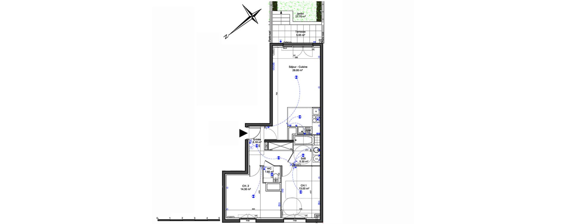 Appartement T3 de 70,55 m2 &agrave; Ch&acirc;tillon Centre