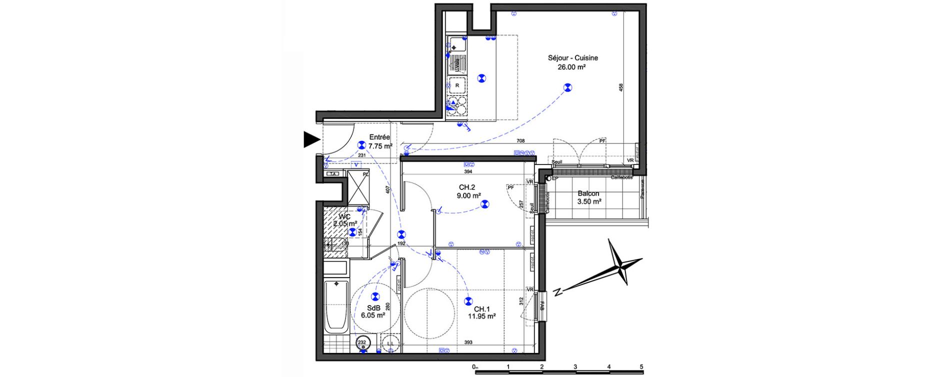 Appartement T3 de 62,80 m2 &agrave; Ch&acirc;tillon Centre