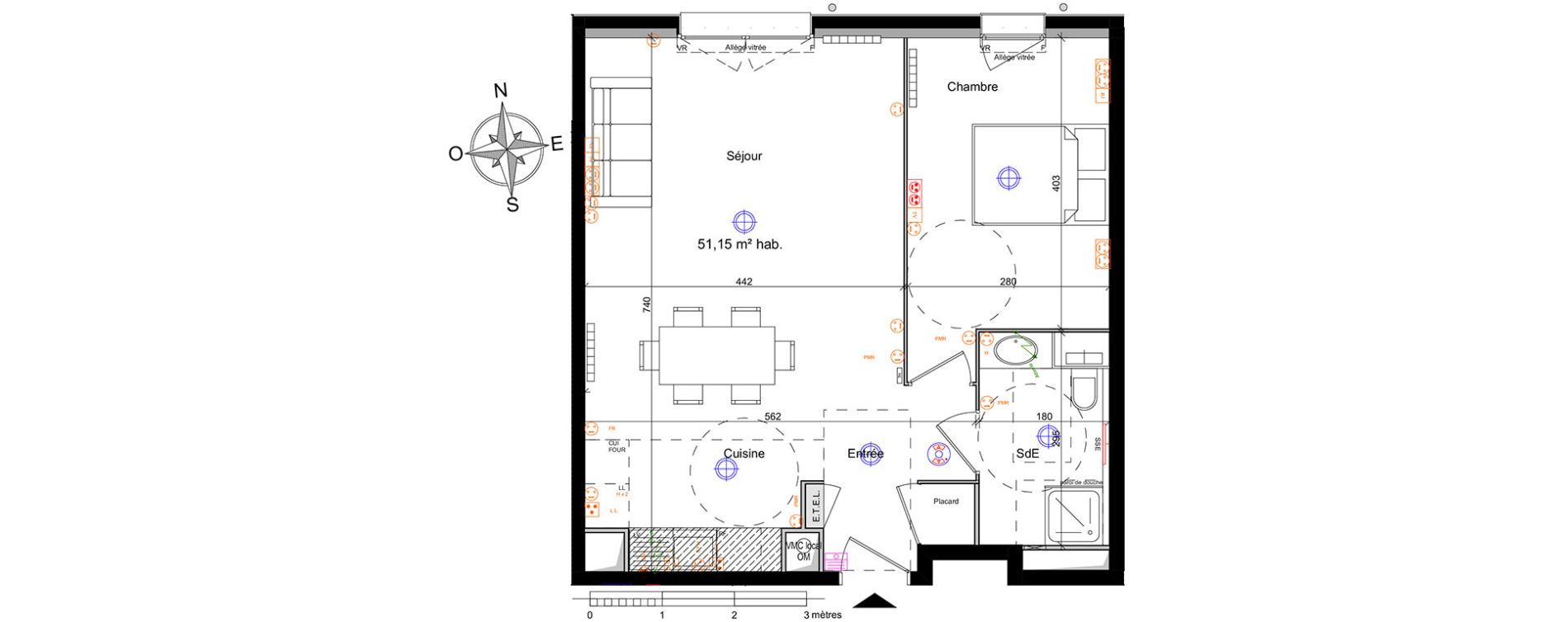 Appartement T2 de 51,15 m2 &agrave; Ch&acirc;tillon Centre