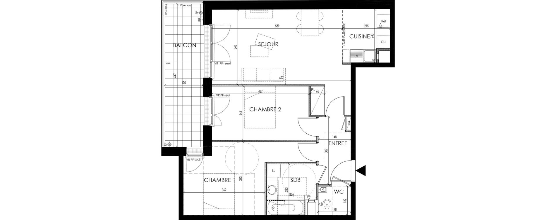 Appartement T3 de 63,35 m2 &agrave; Chaville Centre