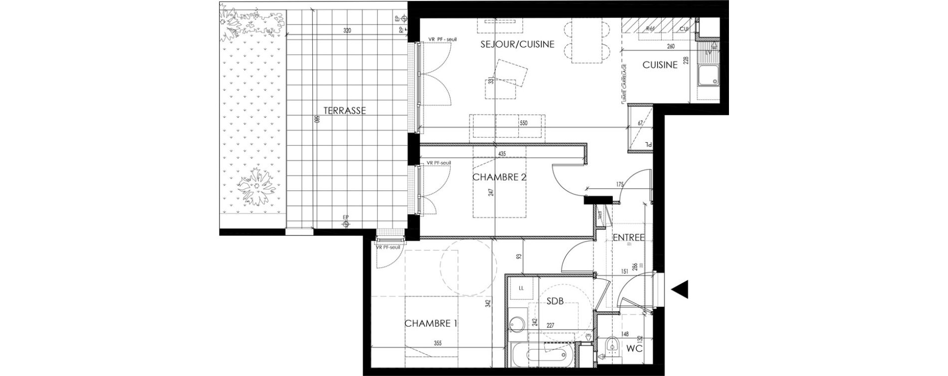 Appartement T3 de 62,79 m2 &agrave; Chaville Centre