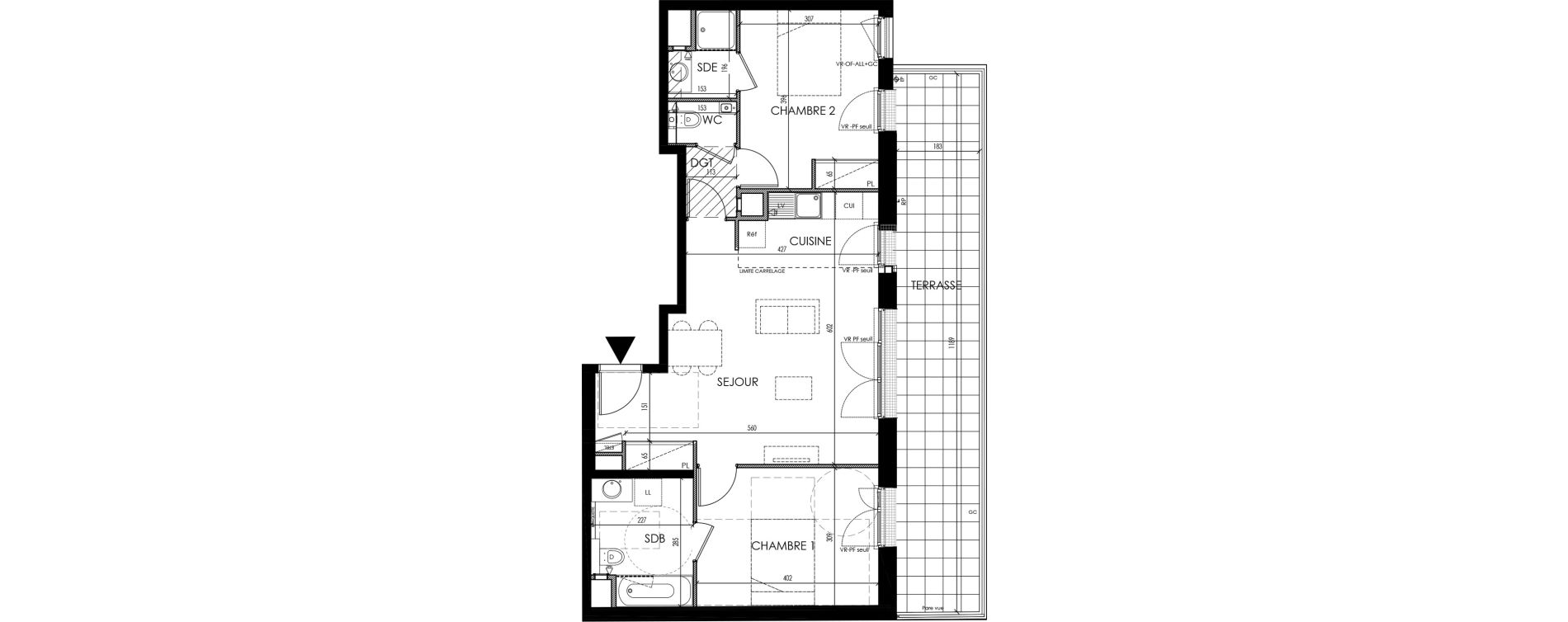 Appartement T3 de 65,05 m2 &agrave; Chaville Centre