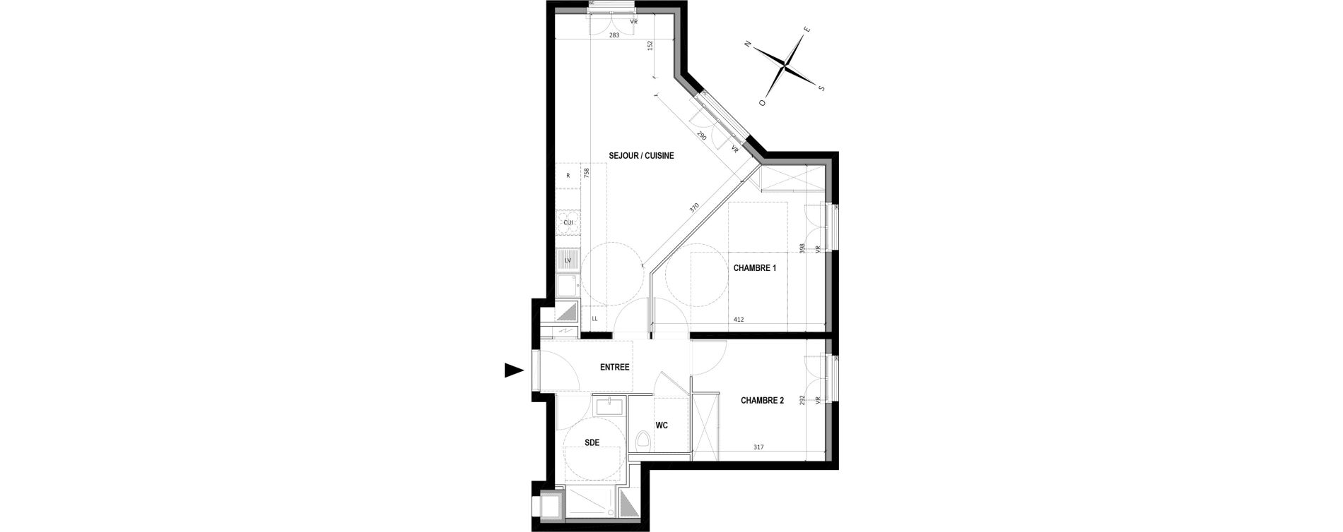 Appartement T3 de 57,57 m2 &agrave; Clamart Grand canal