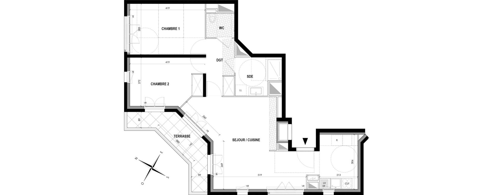 Appartement T3 de 66,70 m2 &agrave; Clamart Grand canal