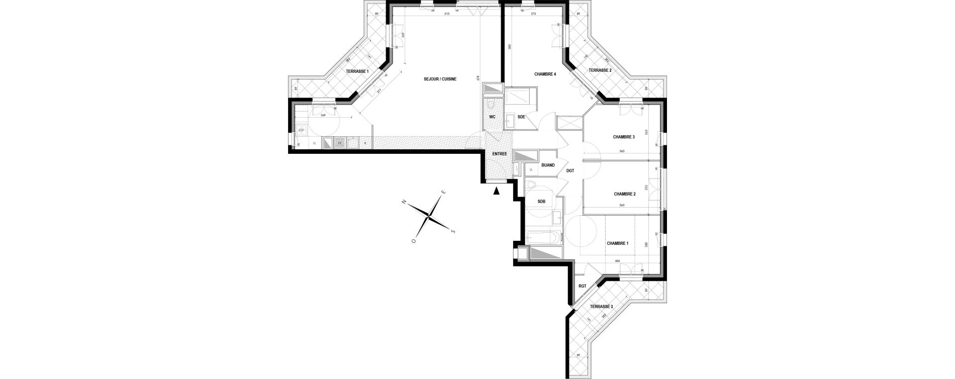 Appartement T5 de 112,20 m2 &agrave; Clamart Grand canal