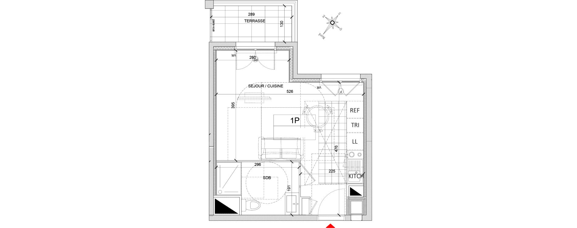 Appartement T1 de 26,25 m2 &agrave; Clamart Grand canal