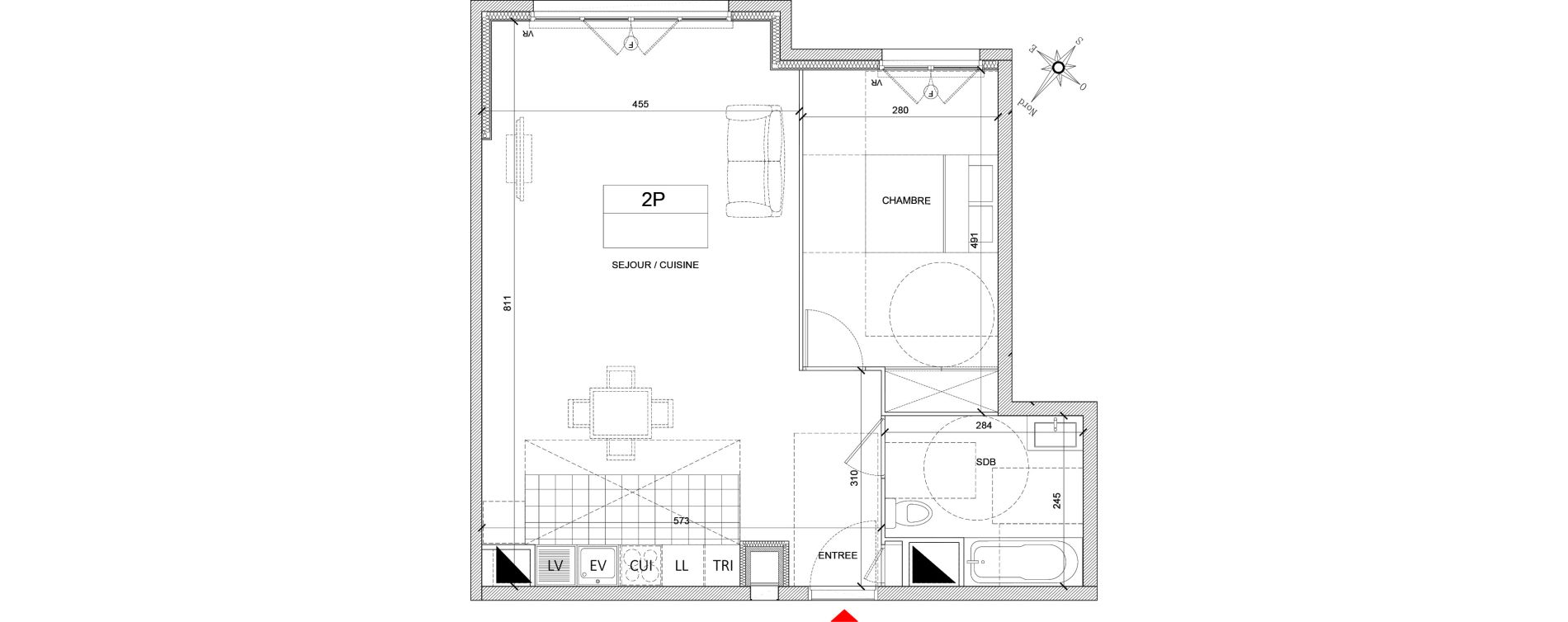 Appartement T2 de 58,29 m2 &agrave; Clamart Grand canal