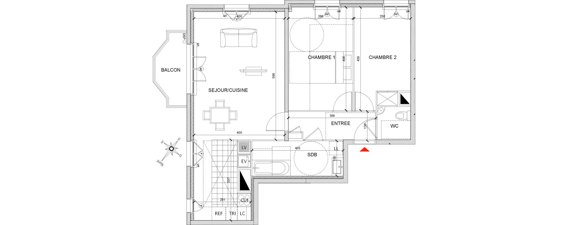 Appartement T3 de 67,62 m2 &agrave; Clamart Grand canal