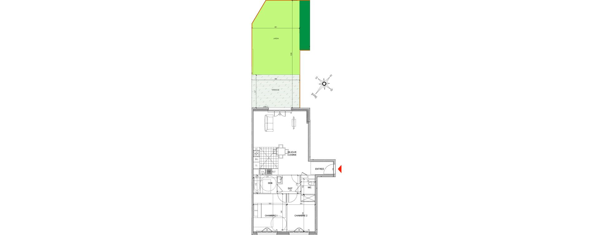 Appartement T3 de 66,56 m2 &agrave; Clamart Grand canal