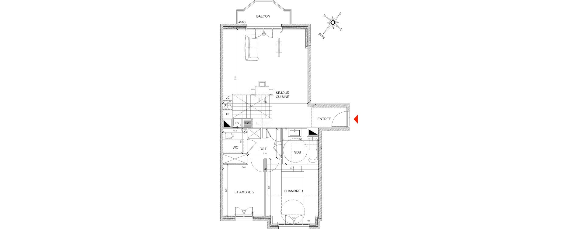 Appartement T3 de 67,81 m2 &agrave; Clamart Grand canal