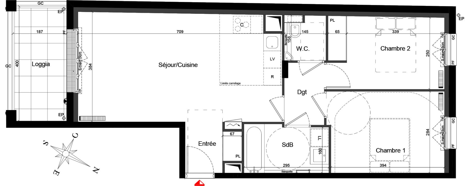 Appartement T3 de 60,97 m2 &agrave; Clamart Le petit clamart