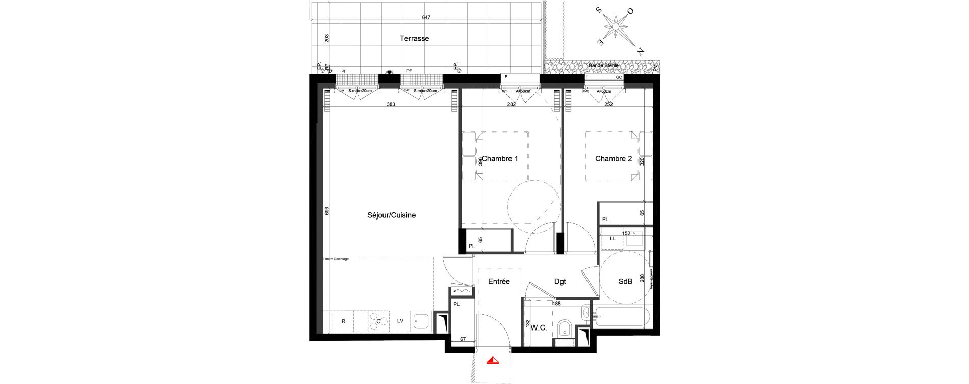 Appartement T3 de 62,94 m2 &agrave; Clamart Le petit clamart