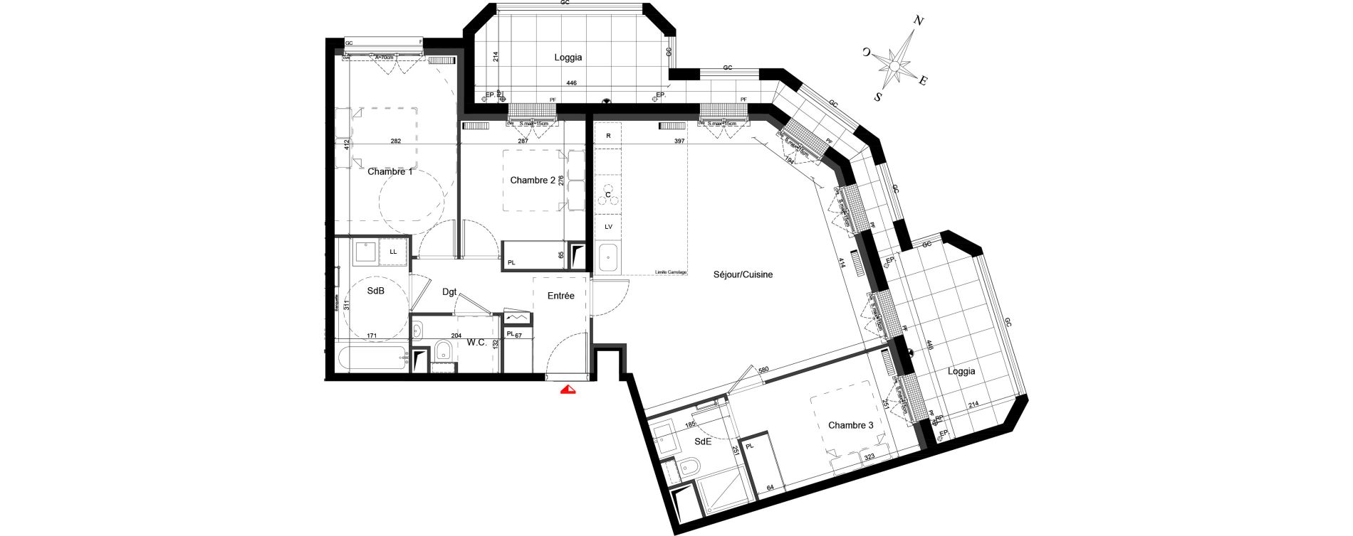 Appartement T4 de 84,40 m2 &agrave; Clamart Le petit clamart
