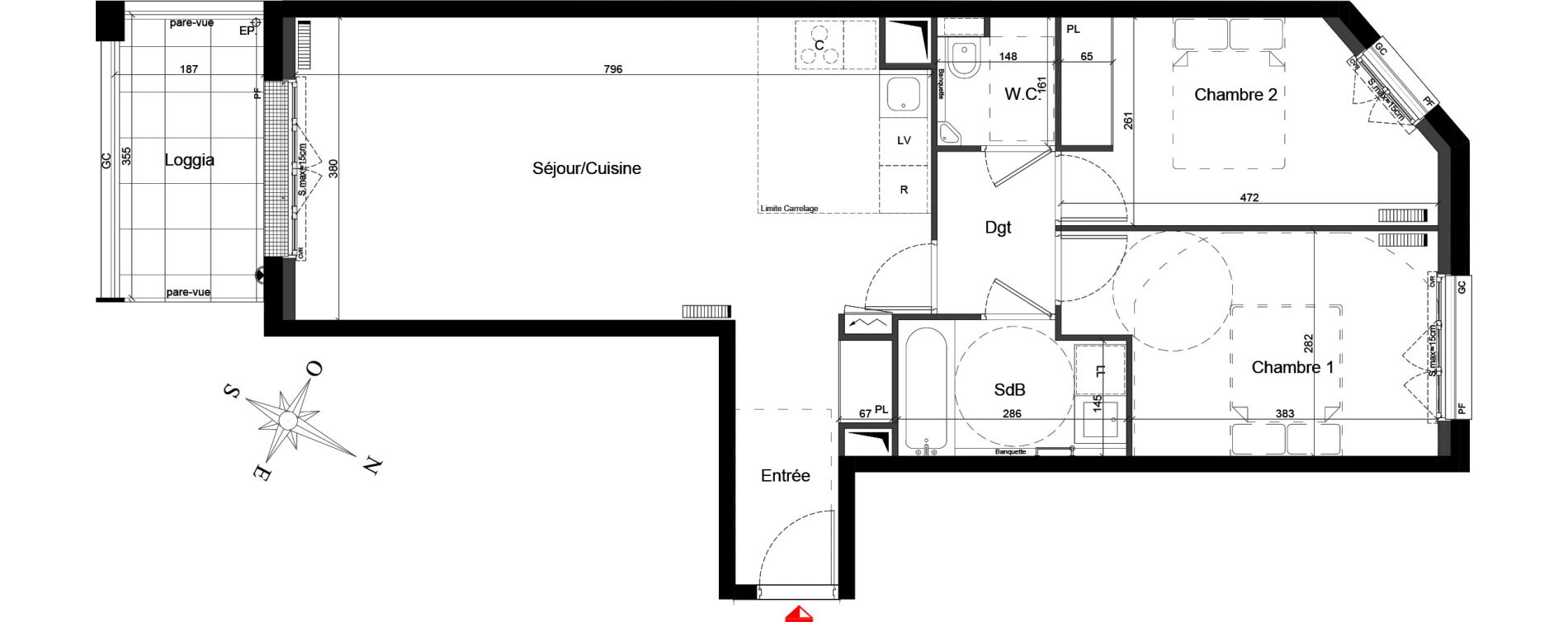 Appartement T3 de 67,62 m2 &agrave; Clamart Le petit clamart