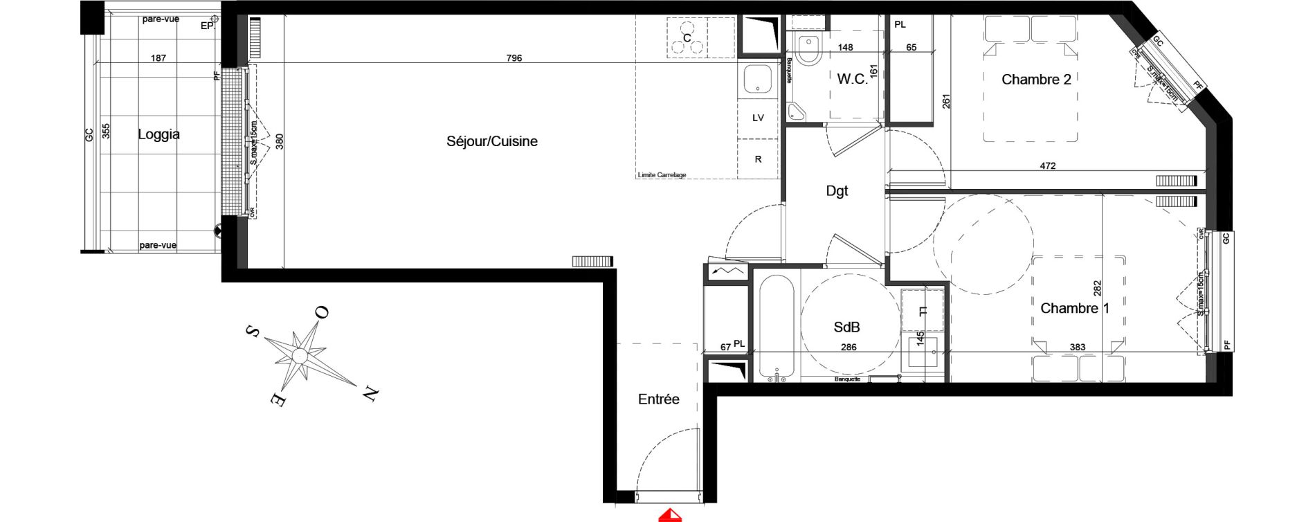 Appartement T3 de 67,62 m2 &agrave; Clamart Le petit clamart