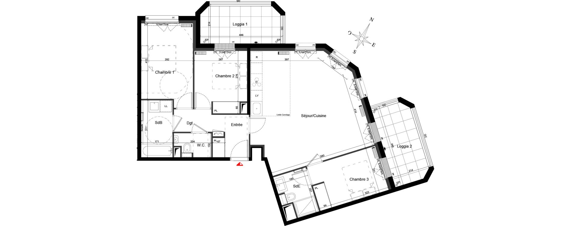 Appartement T4 de 84,40 m2 &agrave; Clamart Le petit clamart