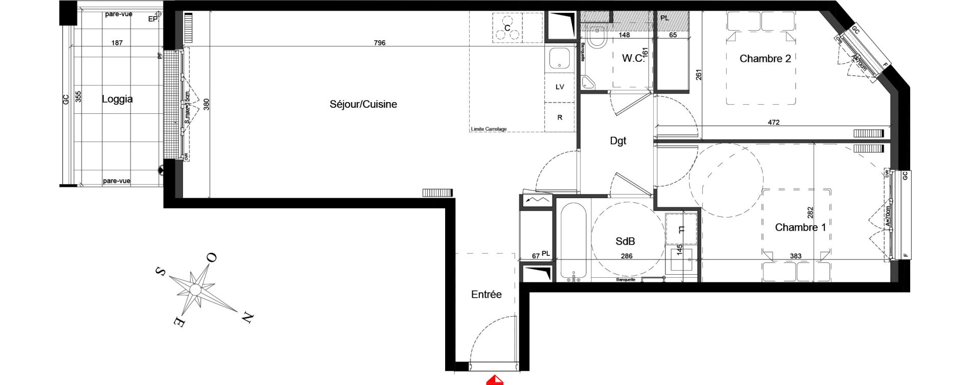 Appartement T3 de 67,62 m2 &agrave; Clamart Le petit clamart