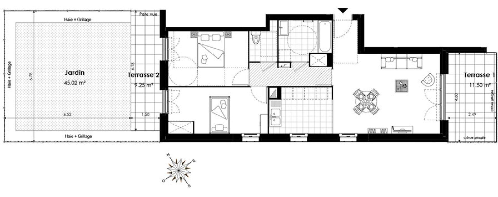 Appartement T3 de 69,66 m2 &agrave; Clamart Panorama