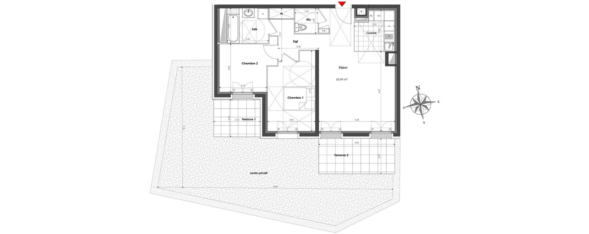 Appartement T3 de 63,99 m2 &agrave; Clamart Panorama