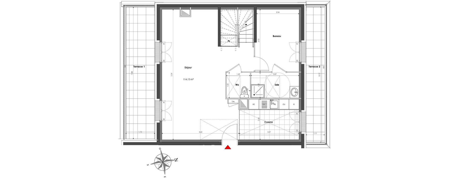 Duplex T6 de 114,13 m2 &agrave; Clamart Panorama