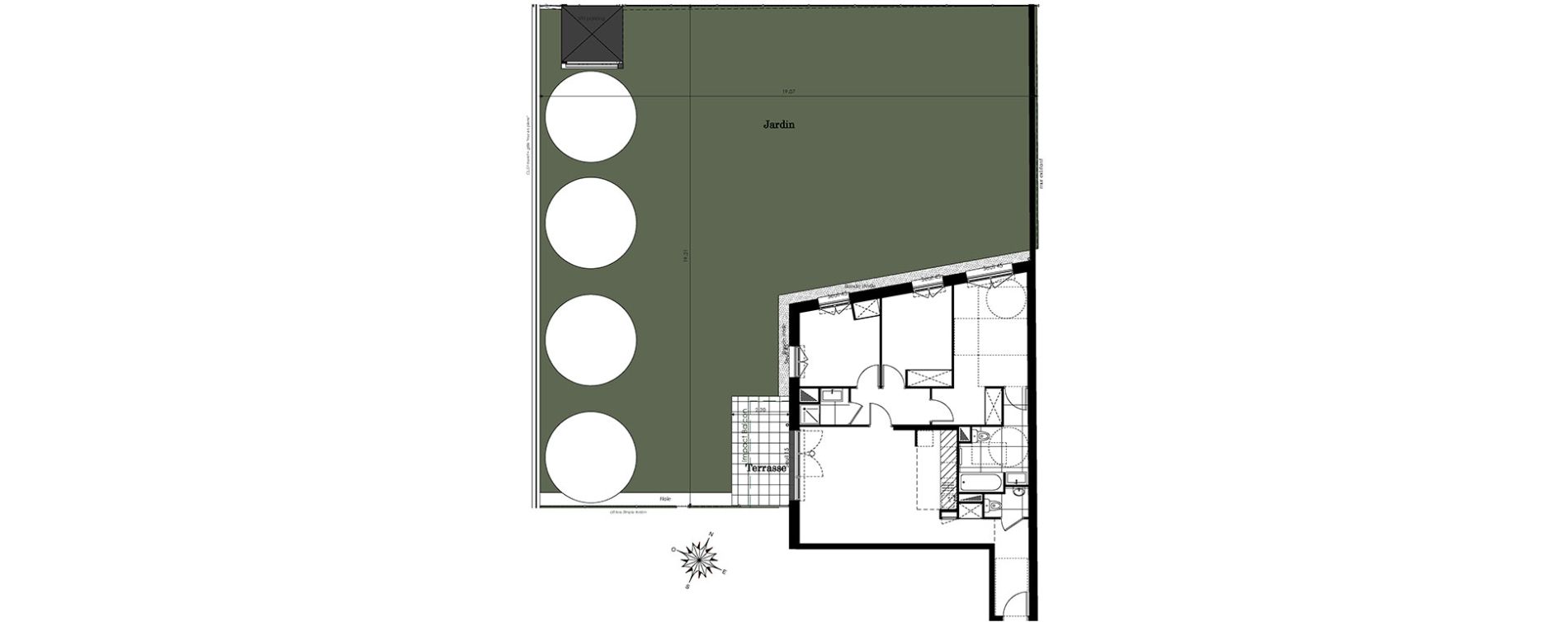 Appartement T4 de 84,06 m2 &agrave; Clamart Jardin parisien