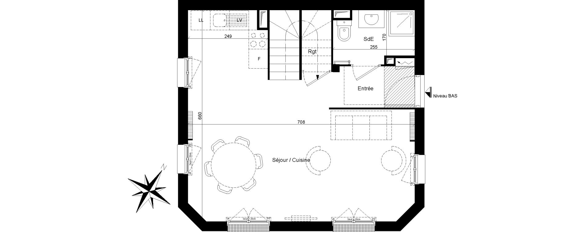 Duplex T4 de 84,49 m2 &agrave; Clamart Trivaux - la garenne