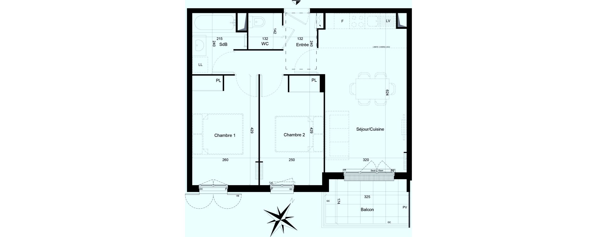 Appartement T3 de 52,95 m2 &agrave; Clamart Trivaux - la garenne