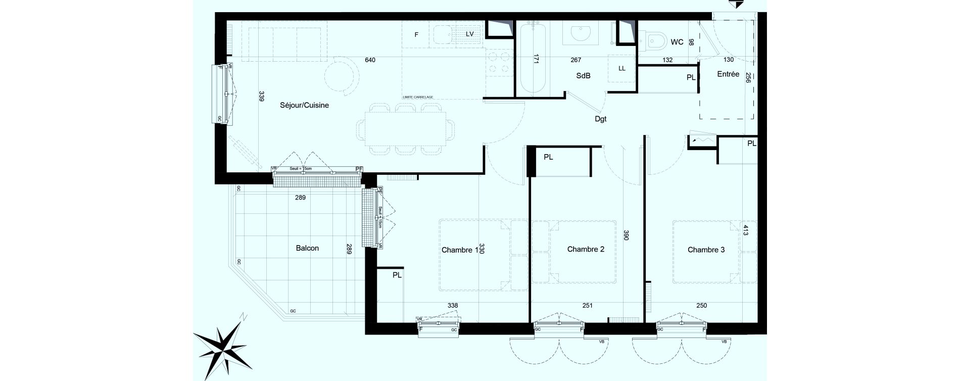 Appartement T4 de 66,28 m2 &agrave; Clamart Trivaux - la garenne