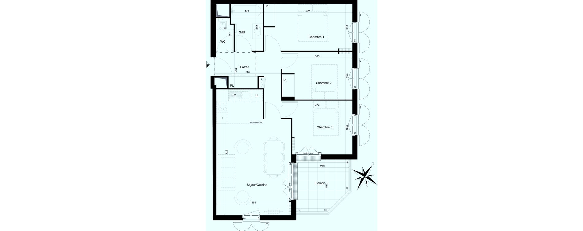 Appartement T4 de 68,00 m2 &agrave; Clamart Trivaux - la garenne