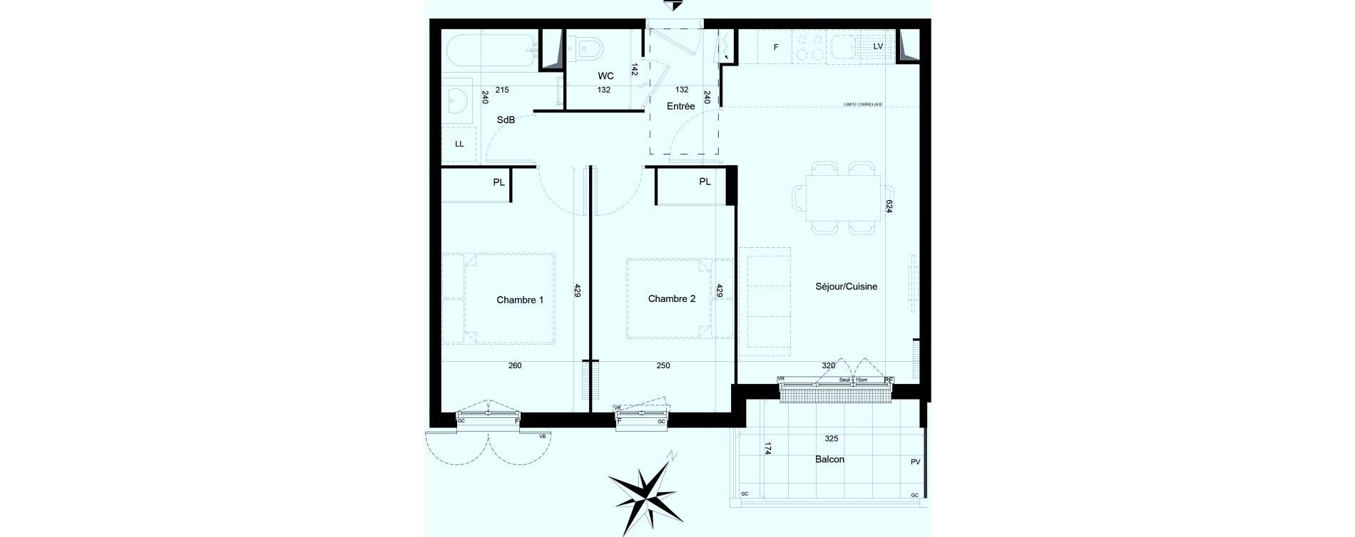 Appartement T3 de 52,95 m2 &agrave; Clamart Trivaux - la garenne