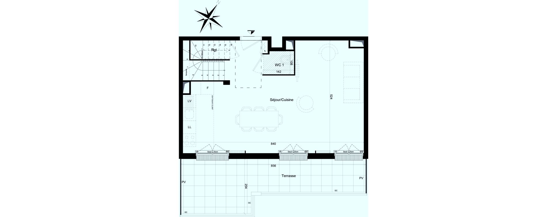 Appartement T5 de 93,71 m2 &agrave; Clamart Trivaux - la garenne