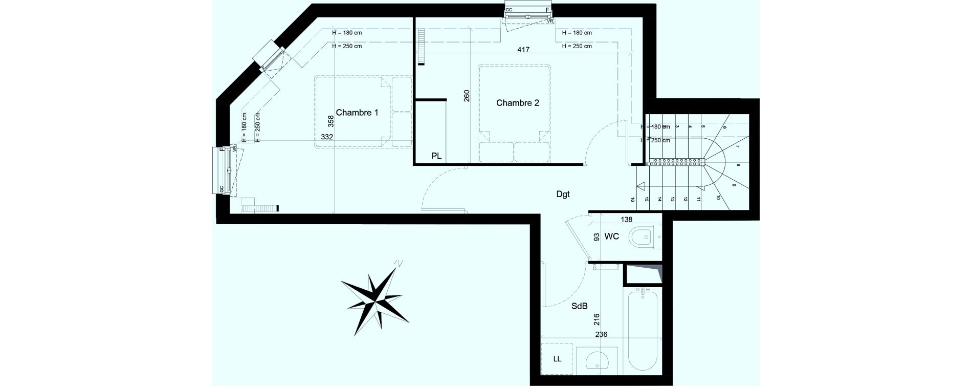 Appartement T3 de 70,05 m2 &agrave; Clamart Trivaux - la garenne