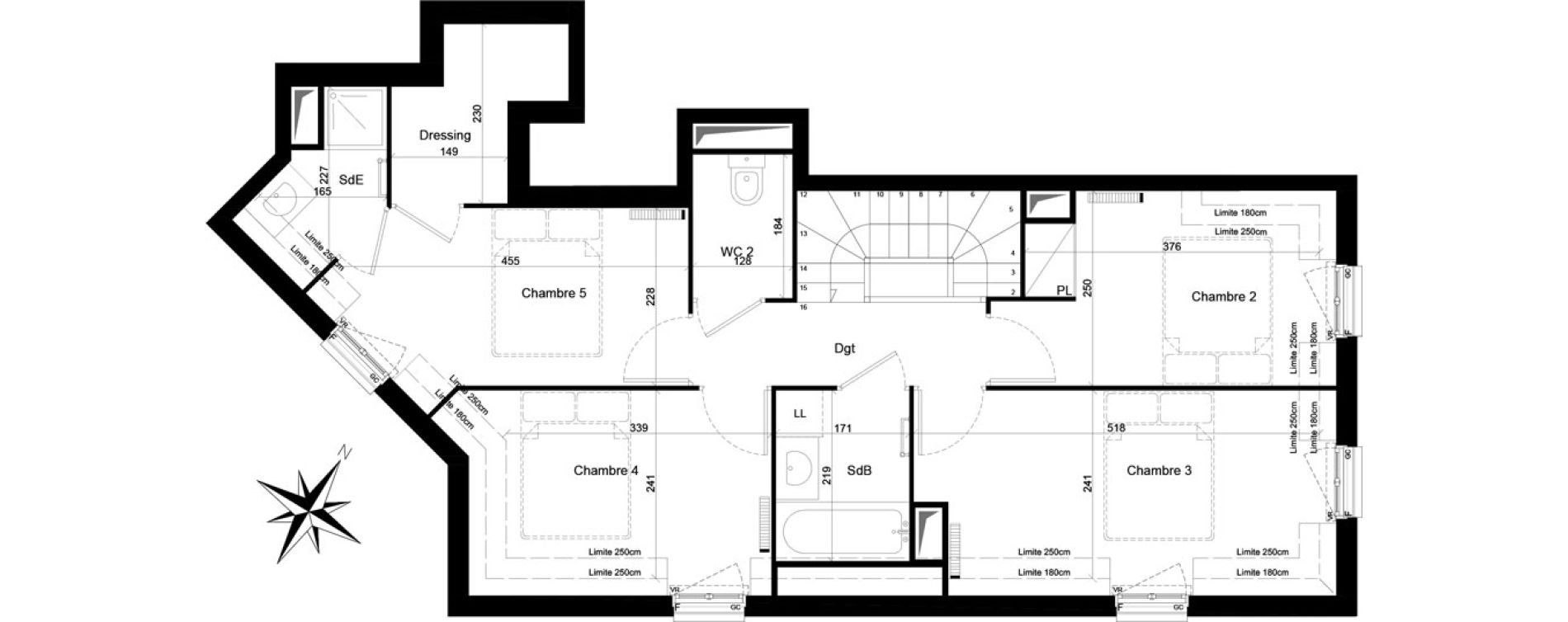 Duplex T6 de 119,36 m2 &agrave; Clamart Trivaux - la garenne