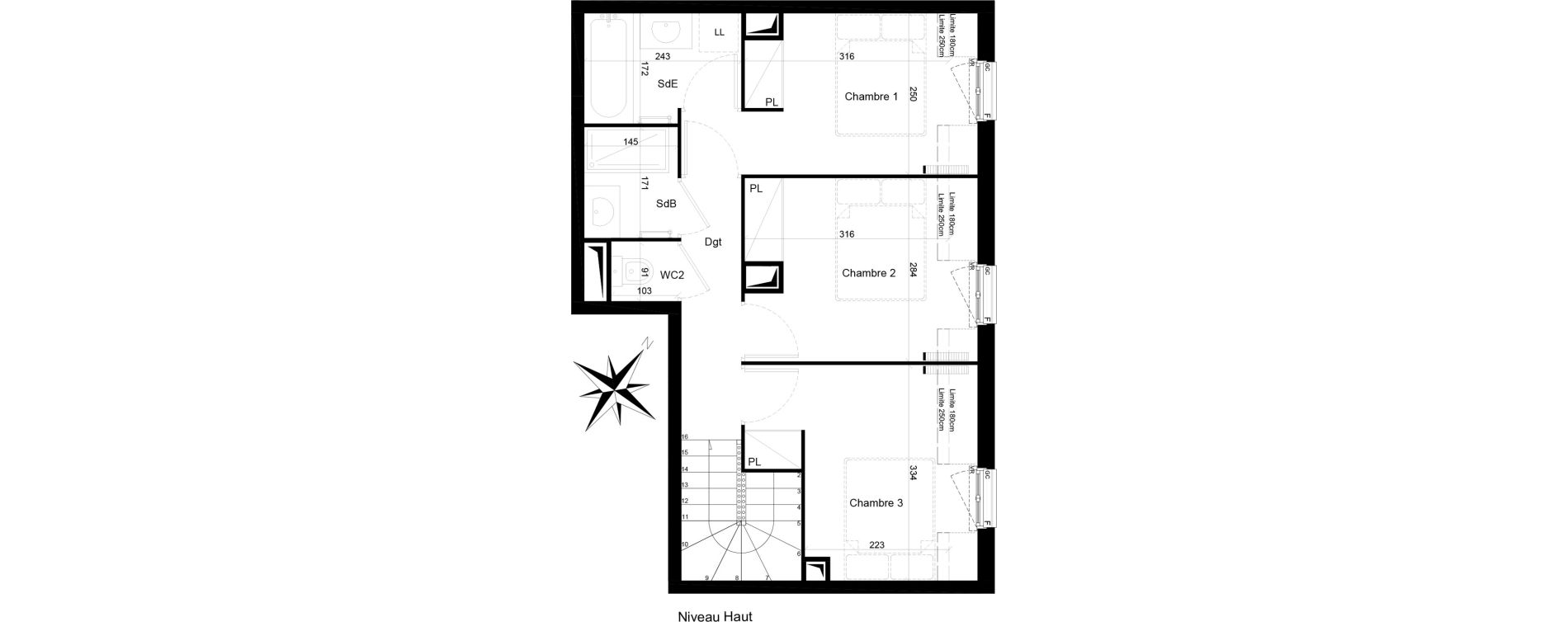 Duplex T4 de 73,47 m2 &agrave; Clamart Trivaux - la garenne
