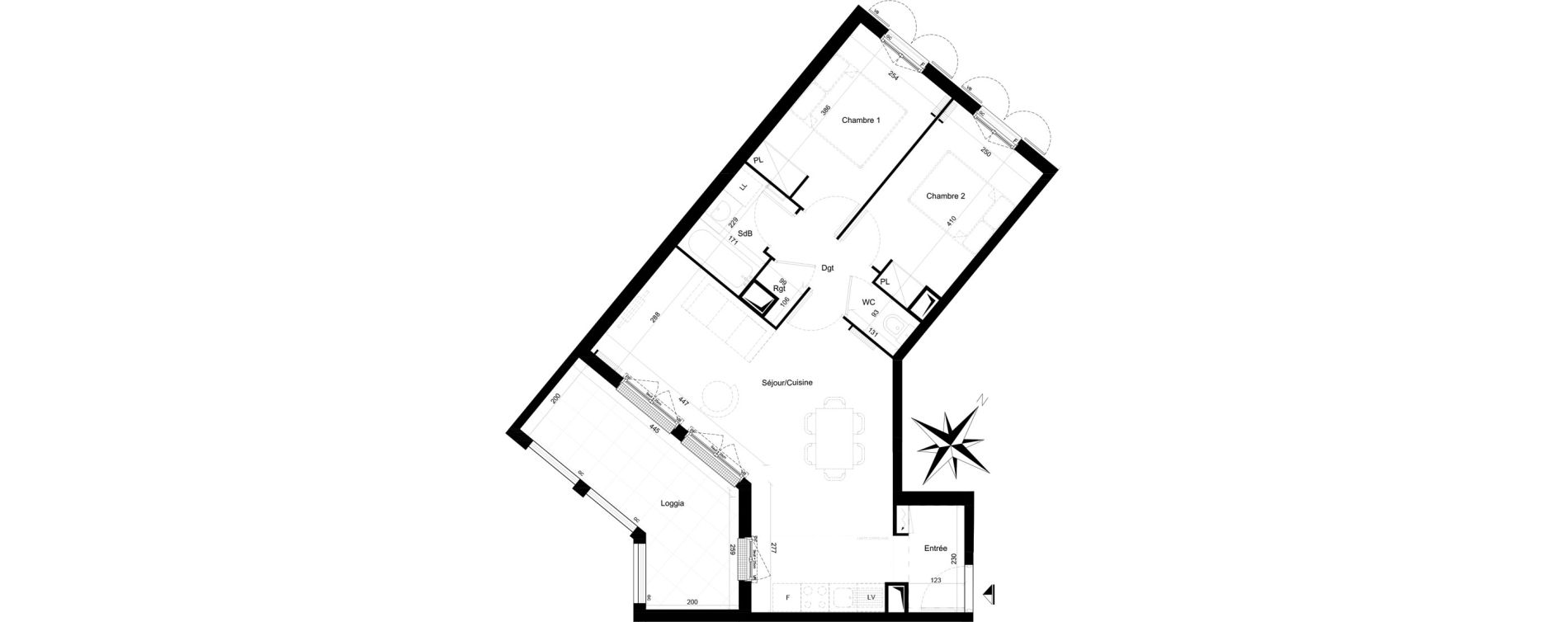 Appartement T3 de 59,08 m2 &agrave; Clamart Trivaux - la garenne