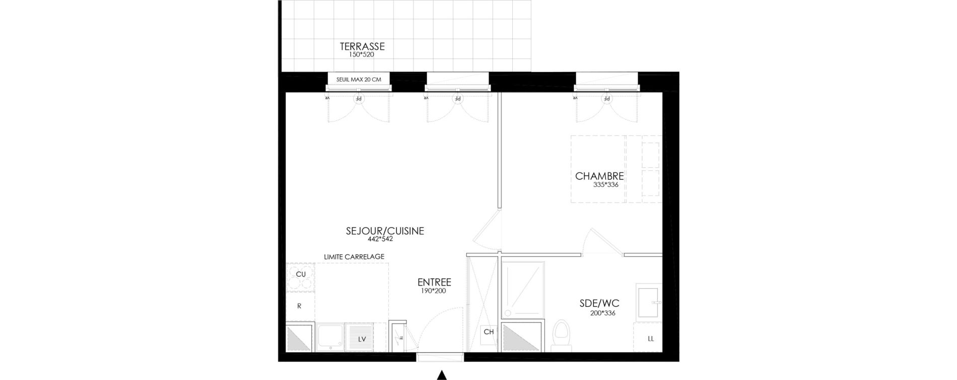 Appartement T2 de 40,61 m2 &agrave; Clamart Grand canal