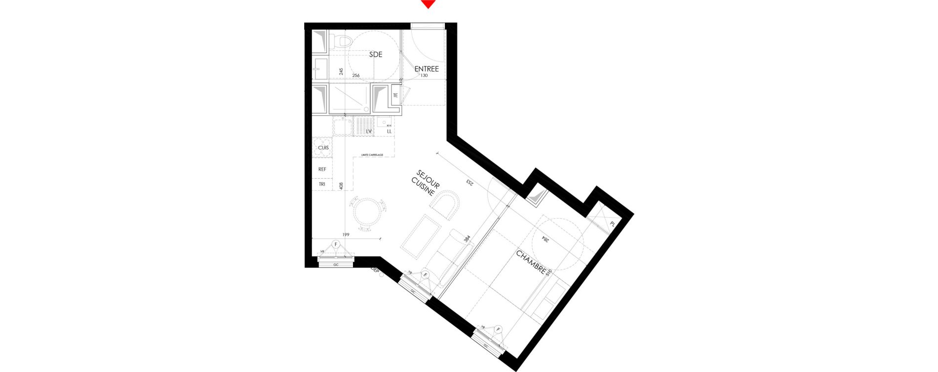 Appartement T2 de 42,27 m2 &agrave; Clamart Le petit clamart