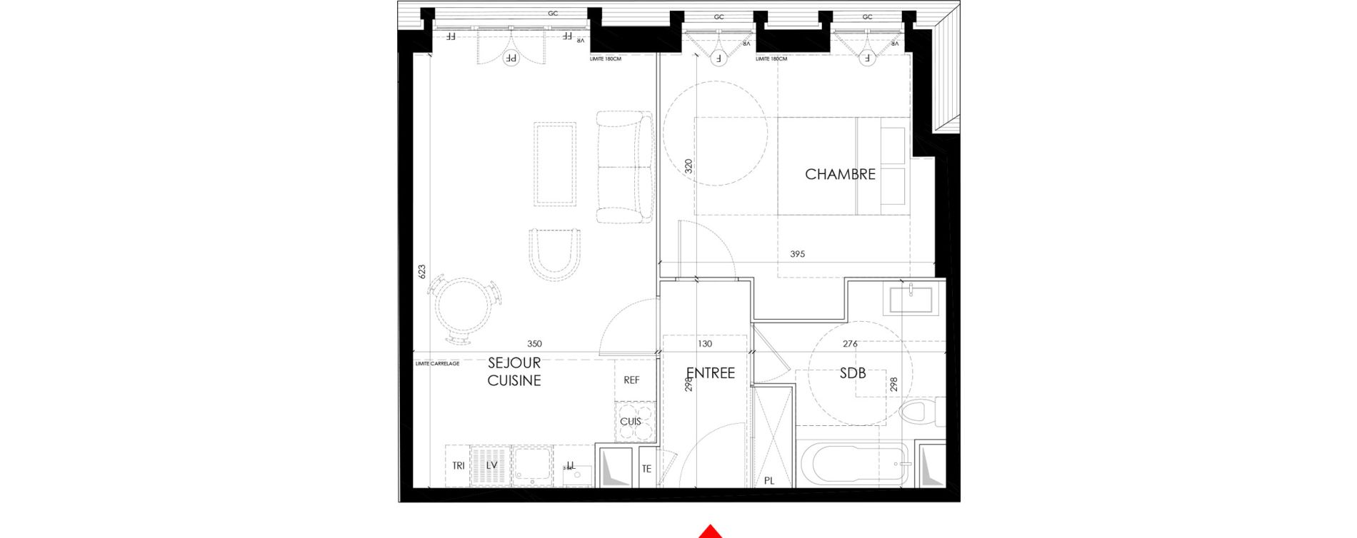 Appartement T2 de 45,90 m2 &agrave; Clamart Le petit clamart