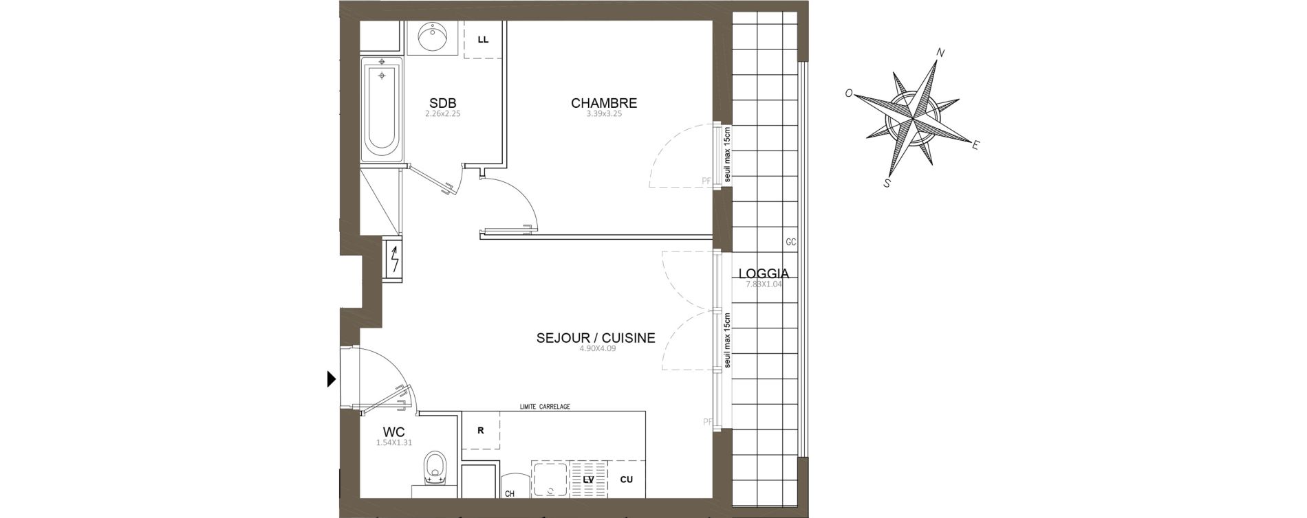 Appartement T2 de 39,71 m2 &agrave; Clamart Schneider-percy