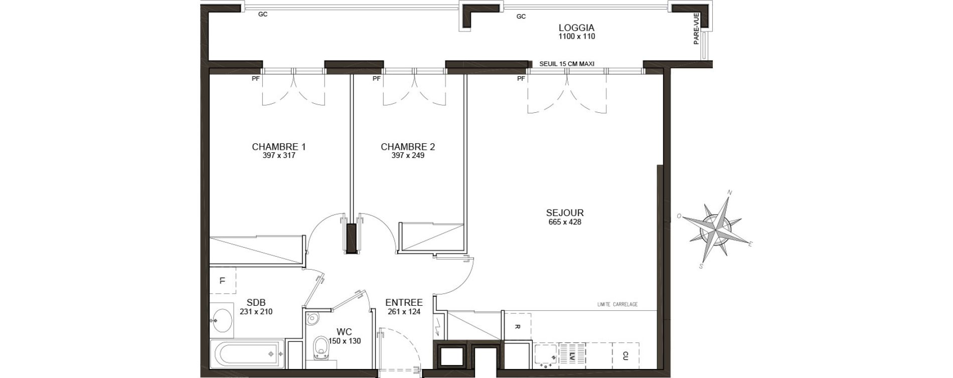Appartement T3 de 63,70 m2 &agrave; Clamart Schneider-percy