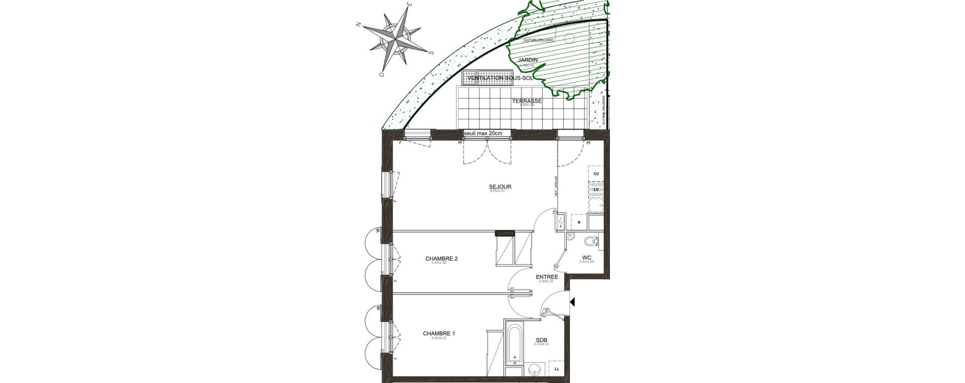 Appartement T3 de 63,79 m2 &agrave; Clamart Schneider-percy